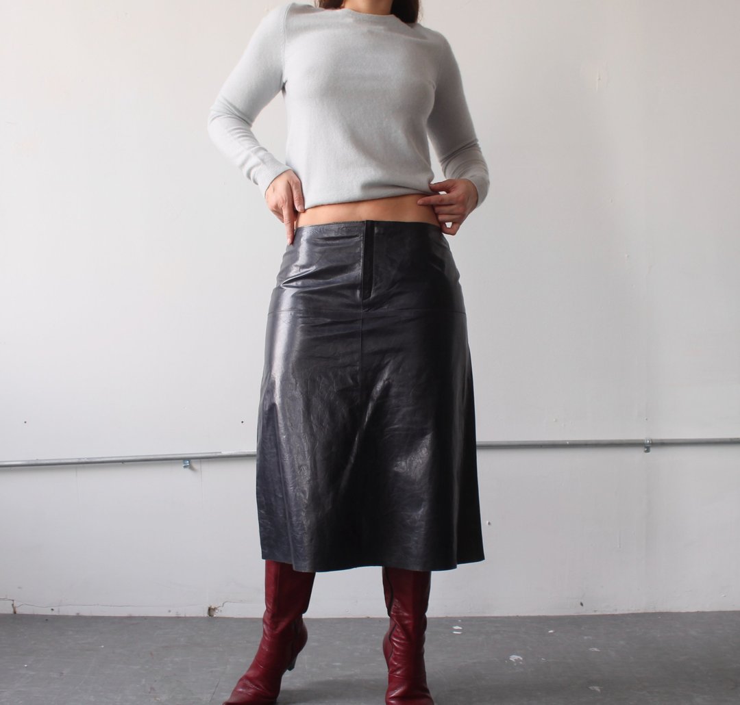 2000s Lower Rise Leather Skirt W31 Wornable Philadelphia, PA