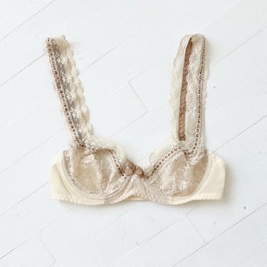 1970s Cream Lace Bra 