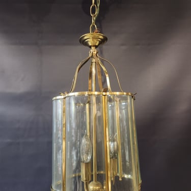 Brass Lantern Pendant Light 9" x 17"