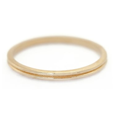 Ione Plain Thin Band - l8k Yellow Gold