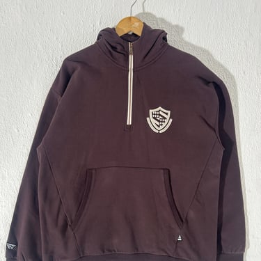 Paper Planes Brown Quarter Zip Hoodie Sz. XL DEPT1