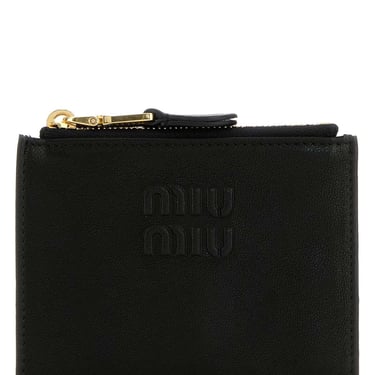 Miu Miu Women Black Leather Wallet