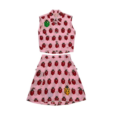 Versace Pink Ladybug Silk Set