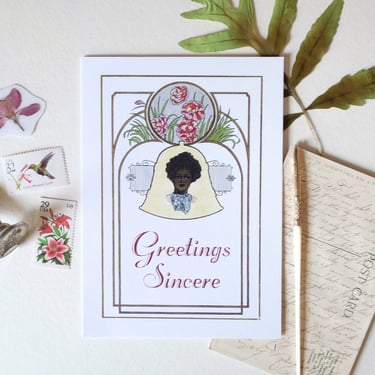 Greetings Sincere - Victorian Greeting Card 