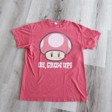 Vintage T-shirt Nintendo Mushroom Super Mario Bros Oh Grow Up Medium 