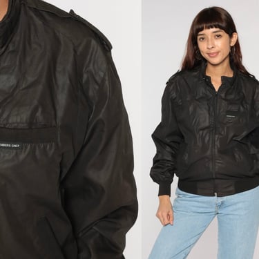 Black Members Only Jacket 80s Cafe Racer Windbreaker | Shop Exile