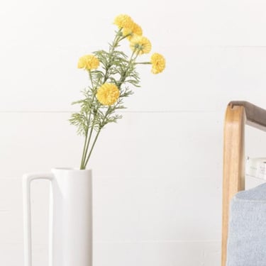 Yellow Chrysanthemum Stem, realistic faux flowers, realistic faux flower, yellow floral, faux greenery, realistic flowers 