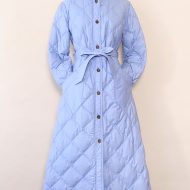 Eddie Bauer Dawn Blue Puffer Maxi Coat M