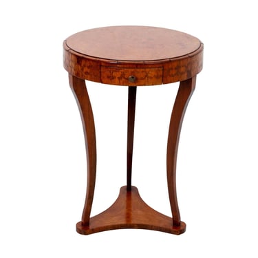Round Inlay Biedermeier Style Table