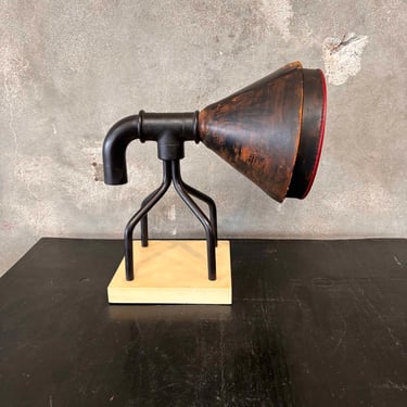 Leather, Wood, & Metal Funnel Sculpture By Harry Burger - Signed & Dated 1968