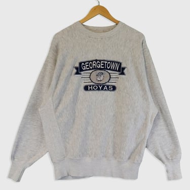 Vintage Georgetown Hoyas Embroidered Patch Sweatshirt