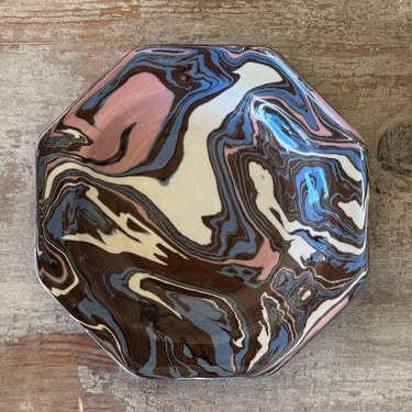 Set of 6 Neapolitan Marbled Dessert Plates