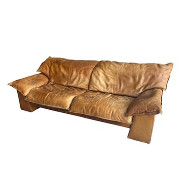 Vintage Leather Sofa, NL, 1970&#8217;s
