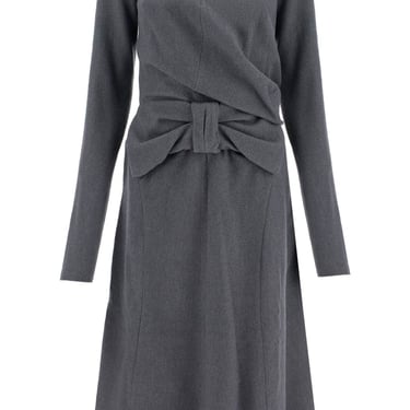 Maison Margiela Midi Dress With Oversized Bow Detail Women