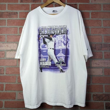 Vintage 1998 National League Larry Walker Colorado Rockies ORIGINAL All Star Game Tee - 2 Extra Large 