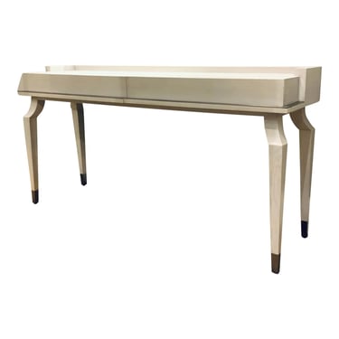 Organic Modern Light Gray Wood Console Table Prototype