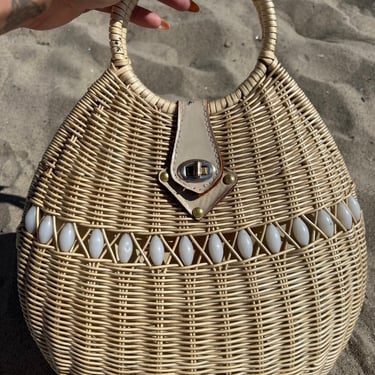 Vintage Oval Beach Tote 