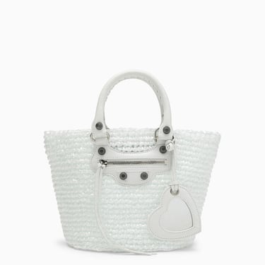 Balenciaga Le Cagole Small White Basket Bag Women