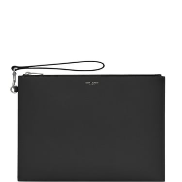 Saint Laurent Men Logo Leather Tablet Case