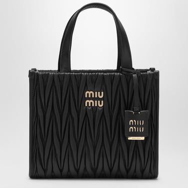 Miu Miu Black Quilted Shopping Bag Women