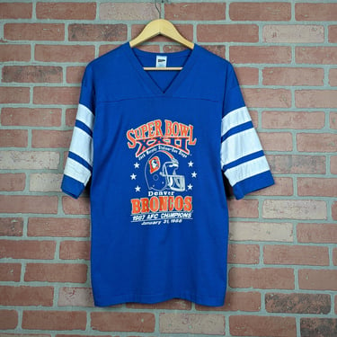 Vintage 80s NFL Denver Broncos Football Superbowl Champions ORIGINAL Sports Tee - Large 