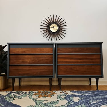 Oversized Mid-century Modern Nightstands ***please read ENTIRE listing prior to purchasing SHIPPING is NOT free 