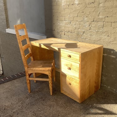 Solid Wood Handmade Desk & Chair