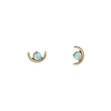 Large Opal Arc Earrings — WWAKE Trunk Show