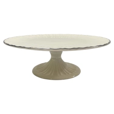Vintage Lenox Plaza Collection Footed Cake Stand / Pedestal 