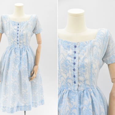 1950s Rose Musk dress 