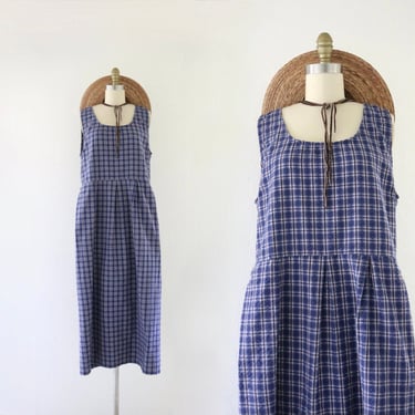 plaid market dress - m 