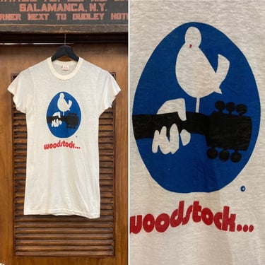 Vintage 1960’s -Deadstock- Woodstock Festival Rock n’ Roll Hippie Peace Concert T-Shirt, 60’s Tee Shirt, Vintage Clothing 