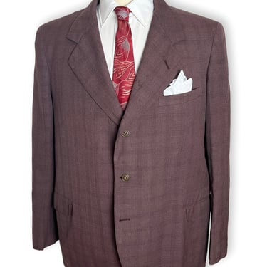 Vintage DATED 1941 Wool Sack Sport Coat ~ size 42 R ~ Jacket / Suit / Blazer ~ Custom Tailored / Bespoke ~ 1940s / 40s 