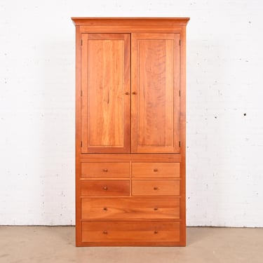 Harden Furniture Arts & Crafts Shaker Cherry Wood Armoire Dresser or Linen Press