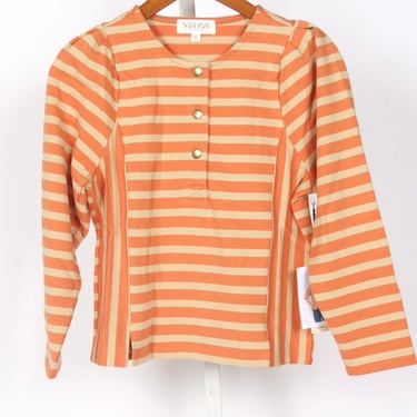 Janney Stripe Henley - Caramel Prato Stripe