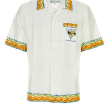 Casablanca Unisex White Silk Shirt