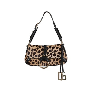 Dolce and Gabbana Cheetah Calf Hair Shoulder Bag