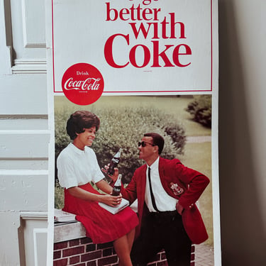 Original Rare Coca Cola Kappa Alpha Psi Large Advertising Poster (1960's)