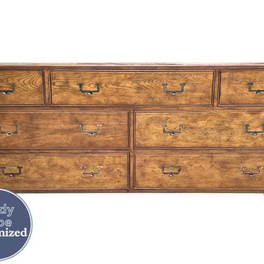 70" Unfinished 7 Drawer Henredon Vintage Dresser #08756