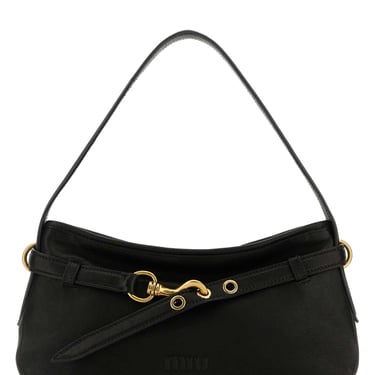 Miu Miu Women Black Nappa Leather Avenue Shoulder Bag