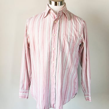 1970s Shirt Men's Striped Nordstrom M 