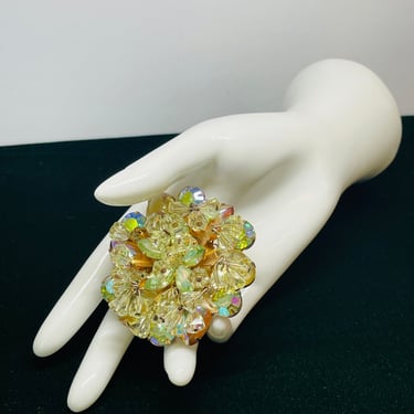 1960’s AB Rhinestone Round Brooch