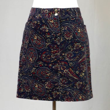 Vintage Tommy Hilfiger Paisley Corduroy Skirt - 31