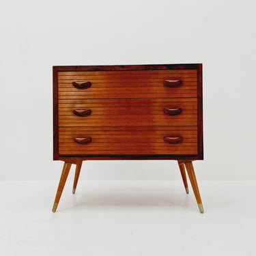 Rare Mid century Modern German teak chest of drawers by Ernst Dieter Hilker, 1960s 