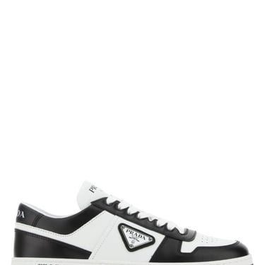 Prada Women Two-Tone Leather Downtown Sneakers