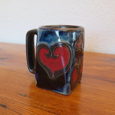 Vintage Design by Mara Mexico Hearts Coffee Mug Square Shape 