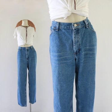 worrrn high waist jeans - 31 - chic vintage 90s y2k womens size medium blue denim casual comfortable pants 