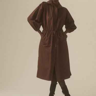 Ysl Brown Cotton Coat