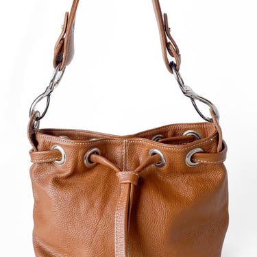 Y2K Vera Pelle Brown Leather Shoulder Bag