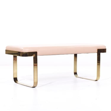 Trimark Studios Mid Century Brass Bench - mcm 